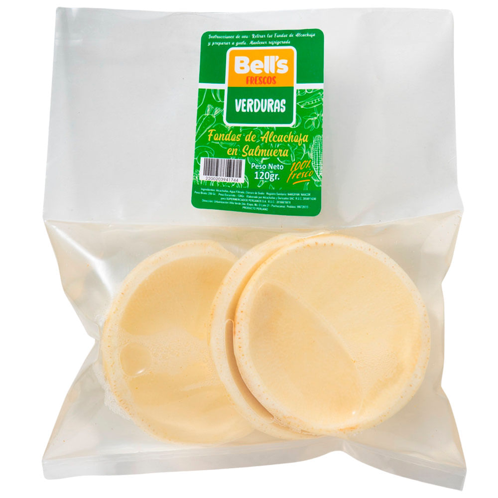 Fondos de Alcachofa en Salmuera BELL'S FRESCOS Bolsa 120g