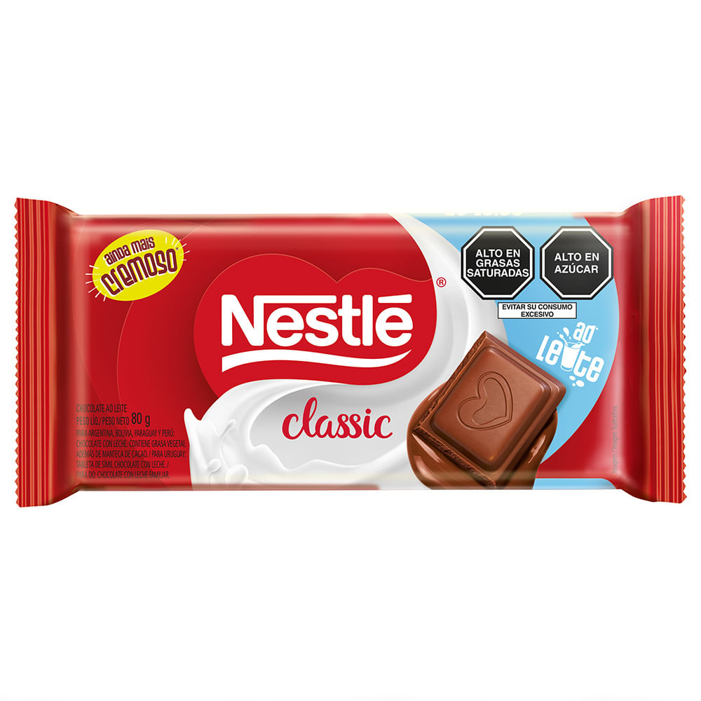 Chocolate NESTLÉ Clásico Bolsa 80g