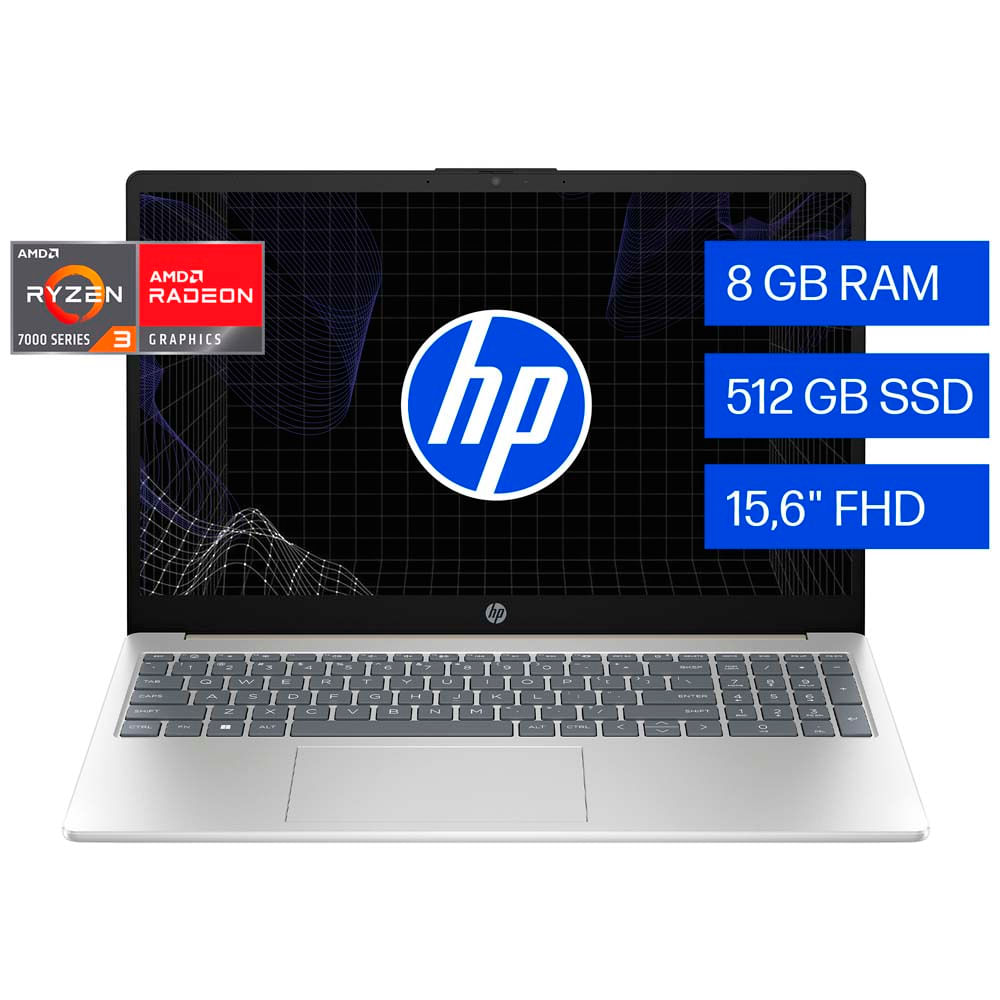 Laptop HP 15-FC0043LA 15.6"" AMD Ryzen 3 (7000 series) 8GB 512GB SSD