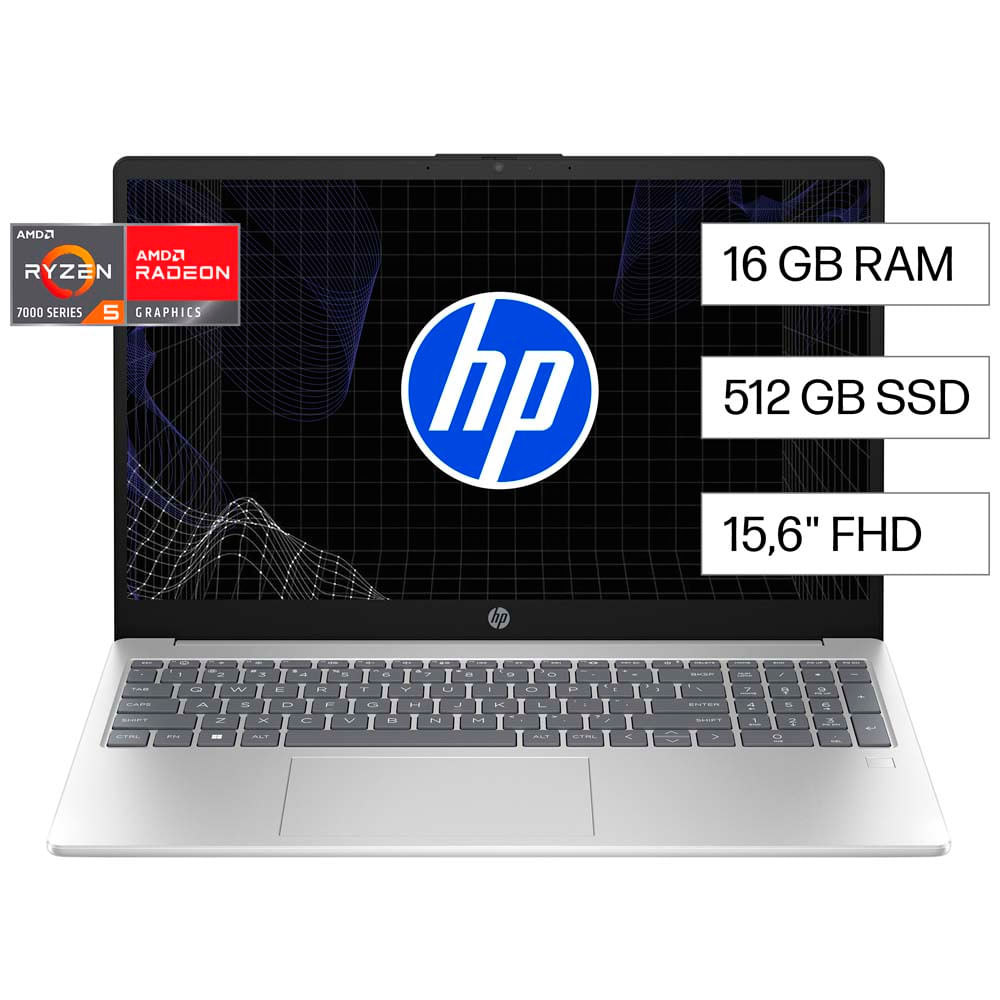 Laptop HP 15-FC0070LA 15.6"" AMD Ryzen 5 (7000 series) 16GB 512GB SSD