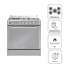 Midea 5 Hornillas Gas Inox [MGS30F2LCCWSS-PE]
