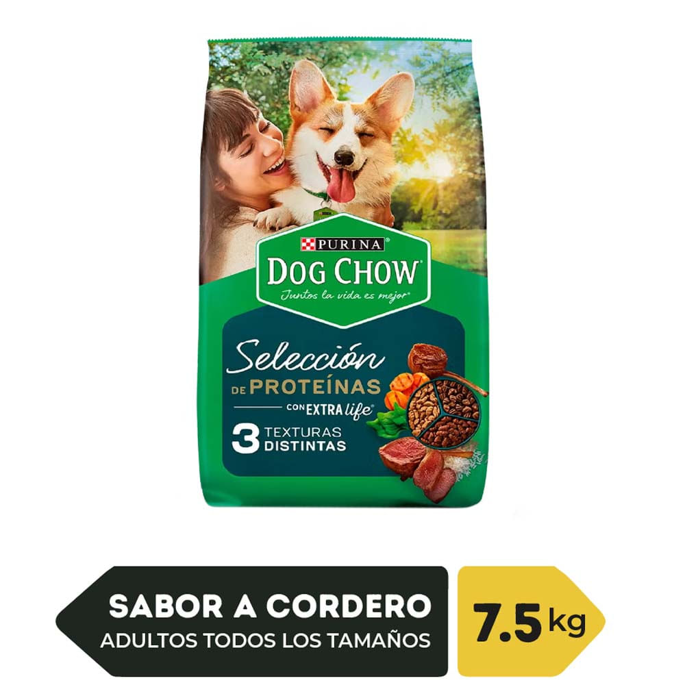 Alimento para Perro DOG CHOW Adulto Todos los tamaños Sabor Cordero Bolsa 7.5Kg
