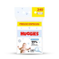 Toallitas Húmedas HUGGIES Puro y Natural Desechables Paquete 240un
