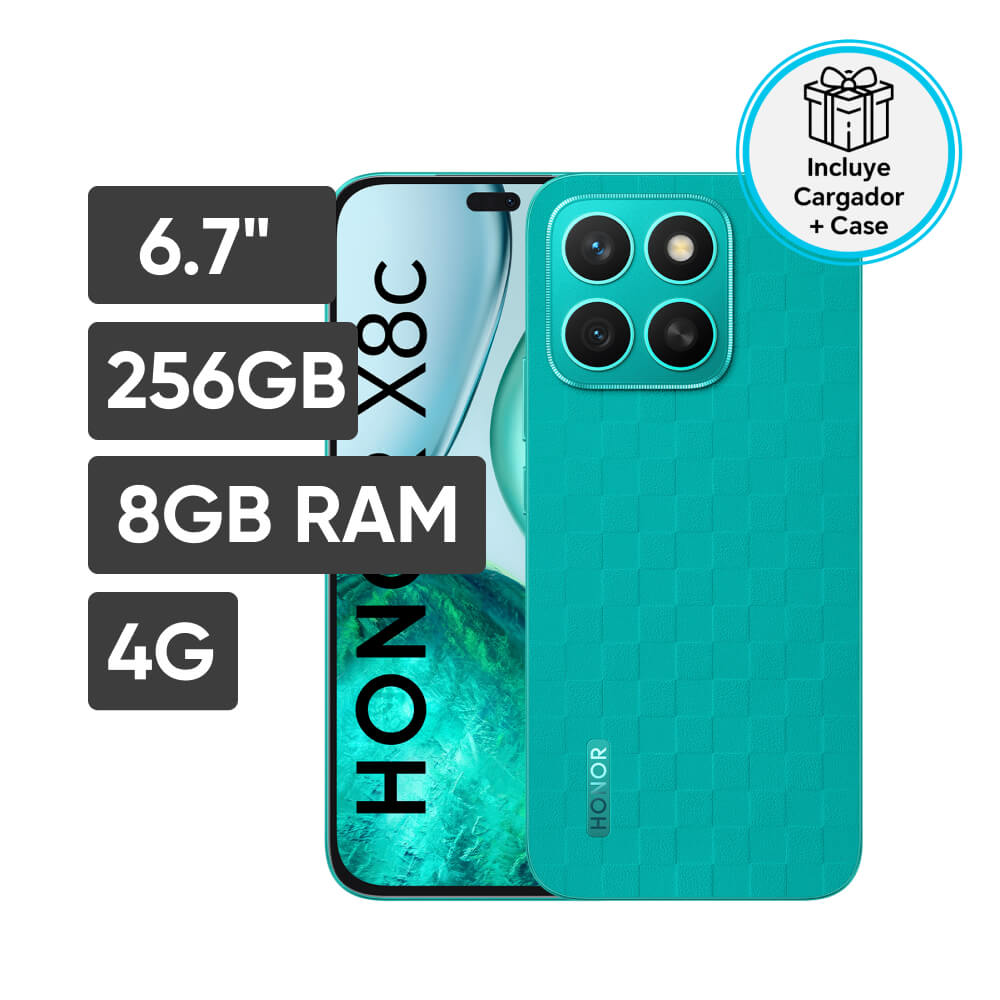 Smartphone HONOR X8C 6.7"" 8GB 256GB 108MP+5MP Verde