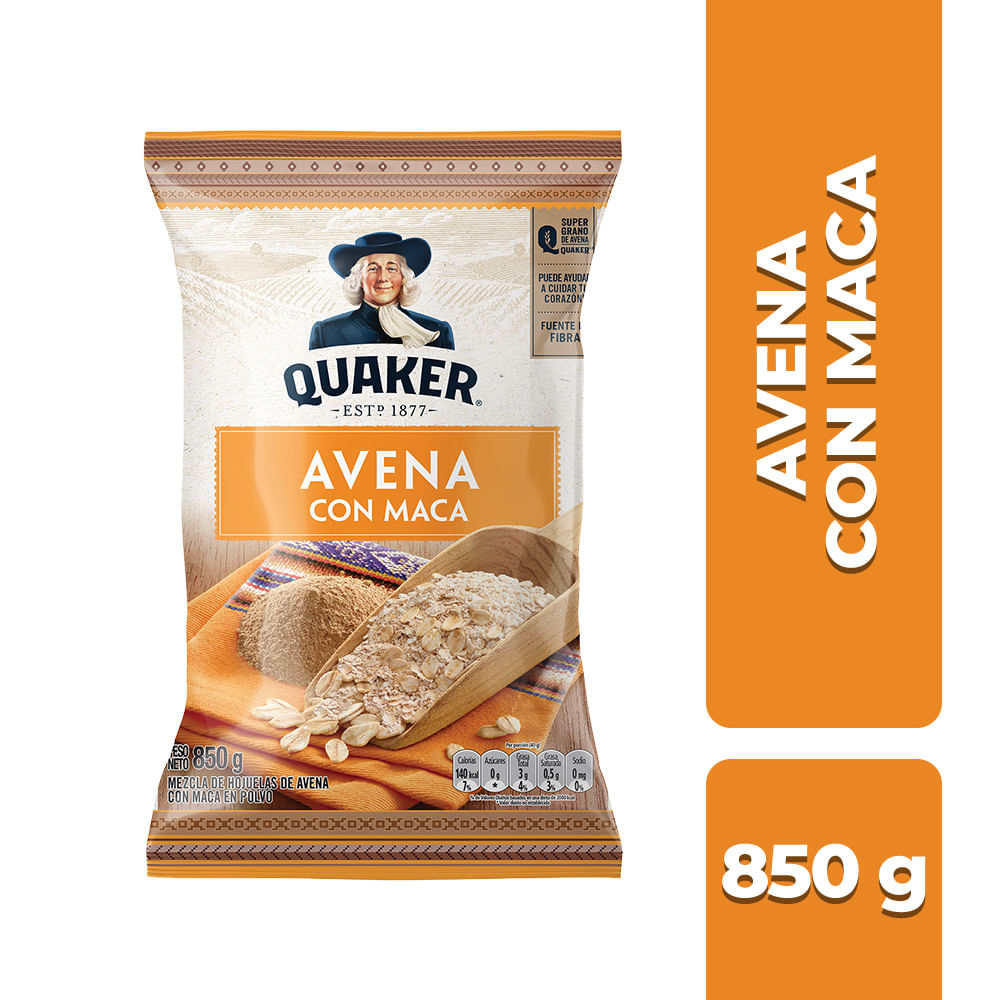 Avena QUAKER Con Maca Bolsa 850g