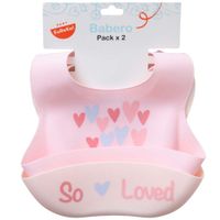 Pack x2un Babero silicona niña BABY EUREKA