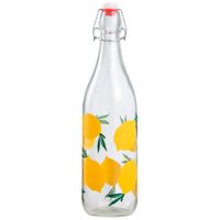 Botella DECO HOME Vidrio Limones