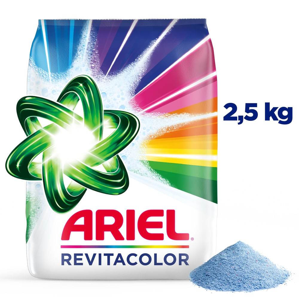 Detergente en Polvo ARIEL Revitacolor para Ropa de