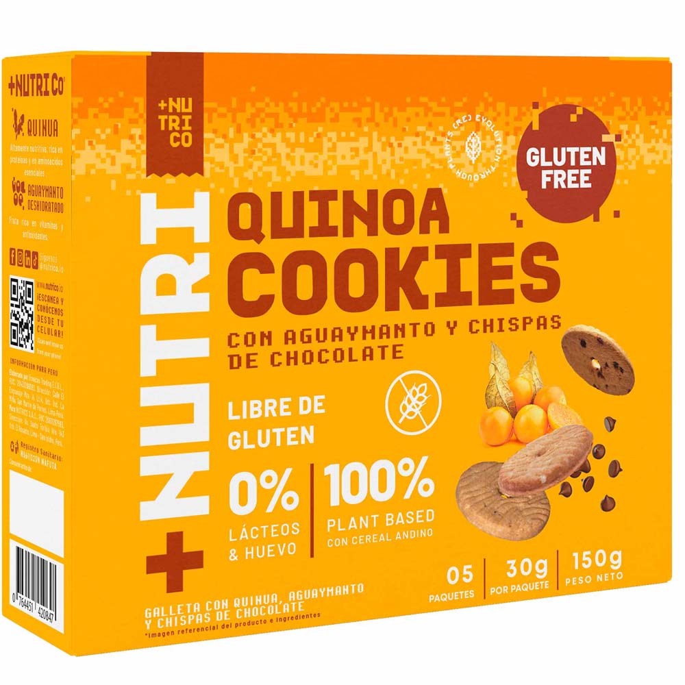 Galleta Quinoa +NUTRI CO Aguaymanto Caja 150g