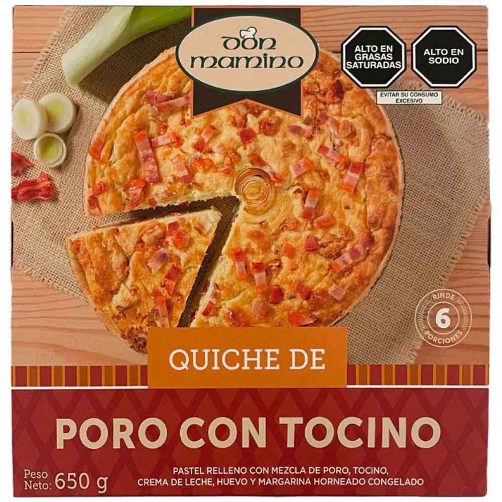 Quiche de Poro con Tocino DON MAMINO Bandeja 650g