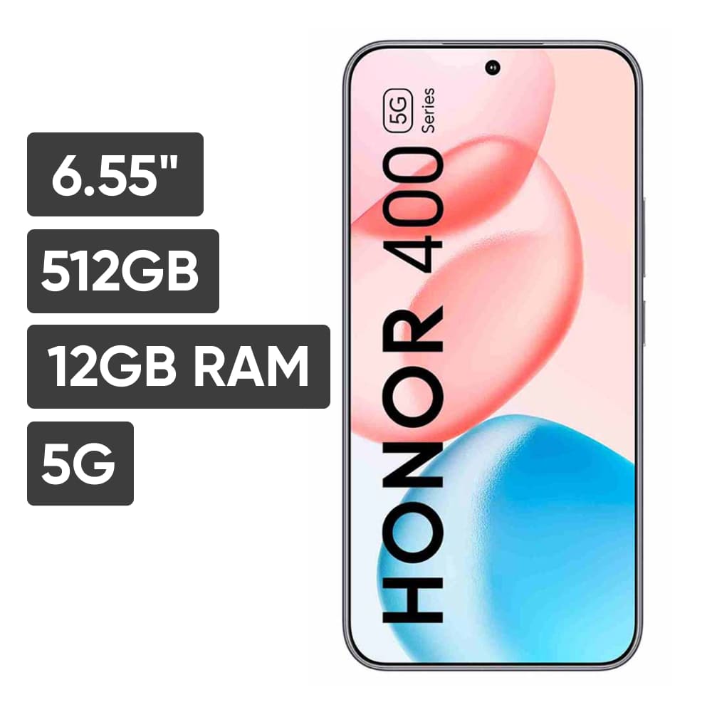 Smartphone HONOR 400 6.55"" 12GB 512GB 200MP + 12MP Midnight Black