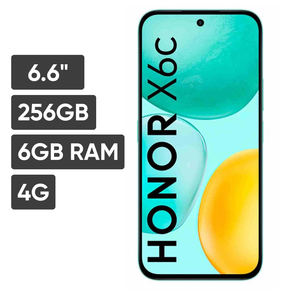 Smartphone HONOR X6C 6.6"" 6GB 256GB 50MP + 0.08MP Ocean Cyan