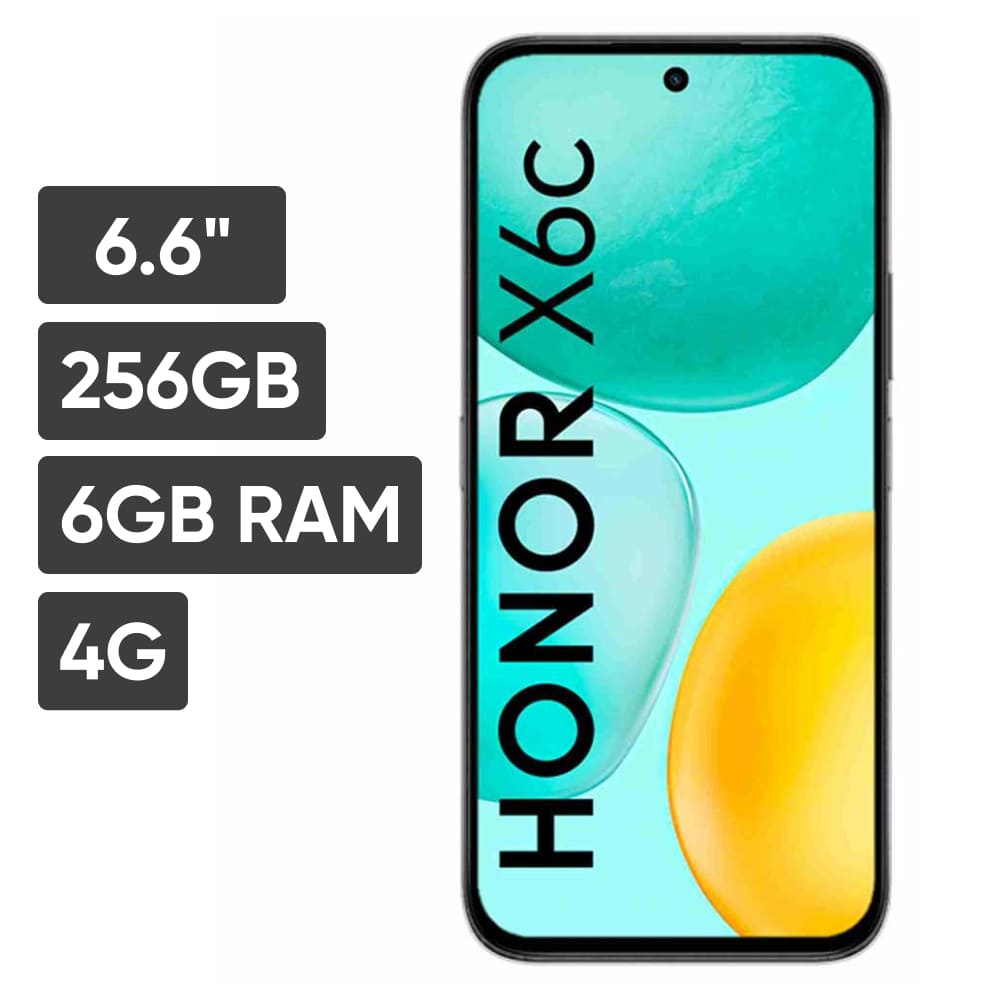 Smartphone HONOR X6C 6.6"" 6GB 256GB 50MP + 0.08MP Midnight Black