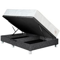 Cama Boxet PARAISO Pocket Max Queen Charcoal