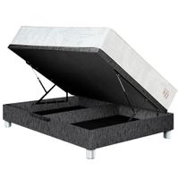 Cama Boxet PARAISO Pocket Max 2 Plazas Charcoal