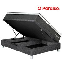 Cama Boxet PARAISO Pocket Star 1.5 Plazas Charcoal