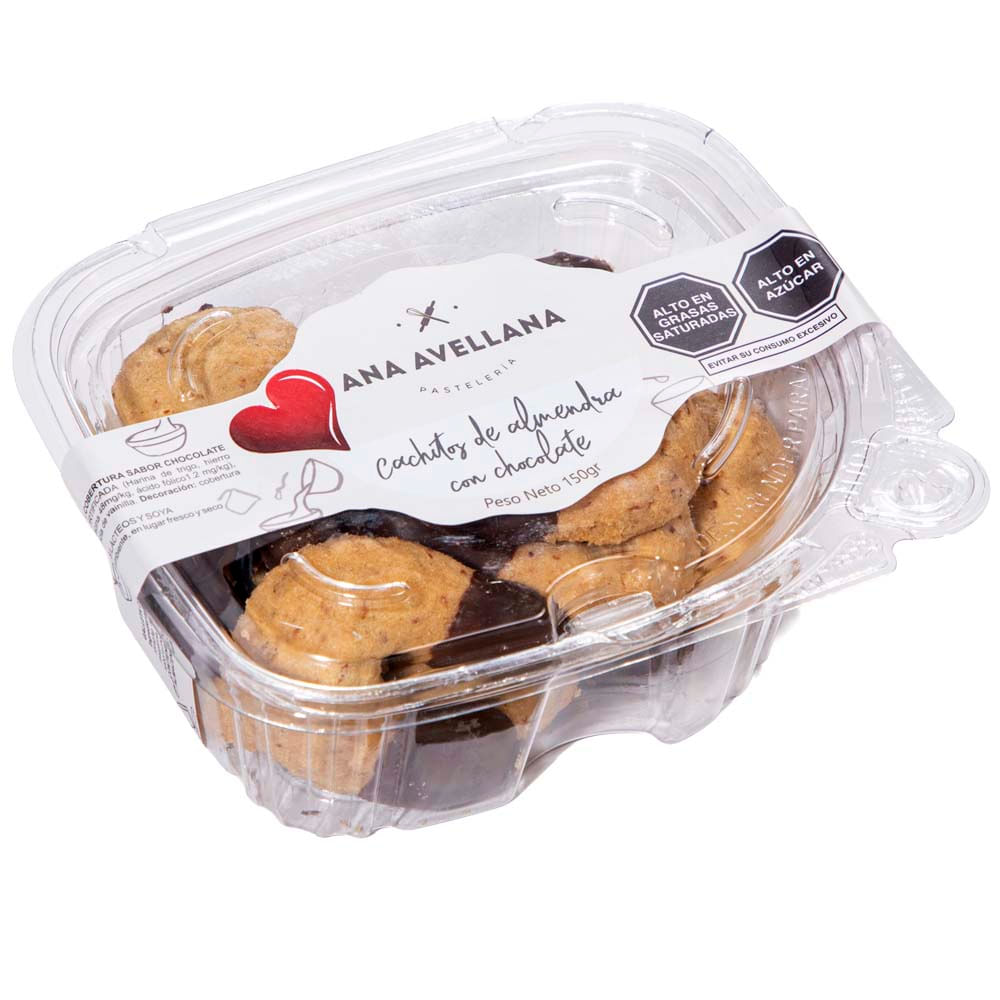 Cachitos de Almendra con Chocolate ANA AVELLANA Bandeja 150g