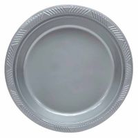Plato descartable N°9 plata OLEGO x12un