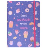 Libreta glitter con liga Donut ARTESCO