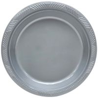 Plato descartable N°7 plata OLEGO x12un