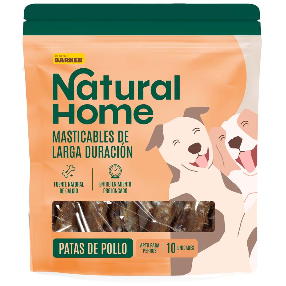 Alimento para Perro NATURAL HOME Masticables Sabor a Pata de Pollo Doypack 10un