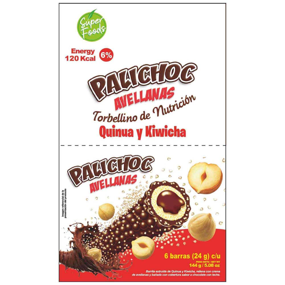 Barra de Chocolate de Quinua y Kiwicha PALICHO Paquete 6un