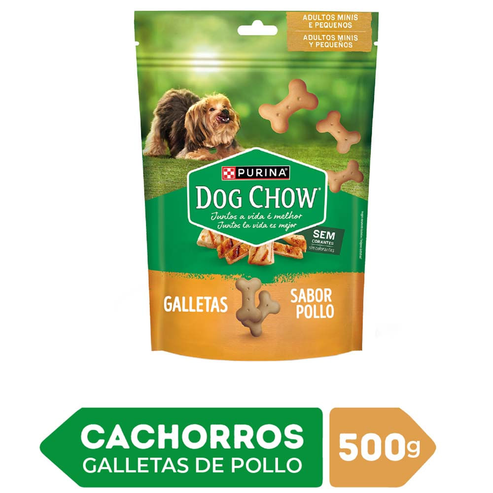 Alimento para Perro DOG CHOW Cachorro Galletas Sabor Pollo Pouch 500g