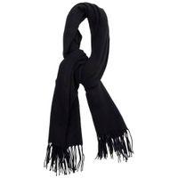 Pashmina Sólido Color Negro SINGULAR