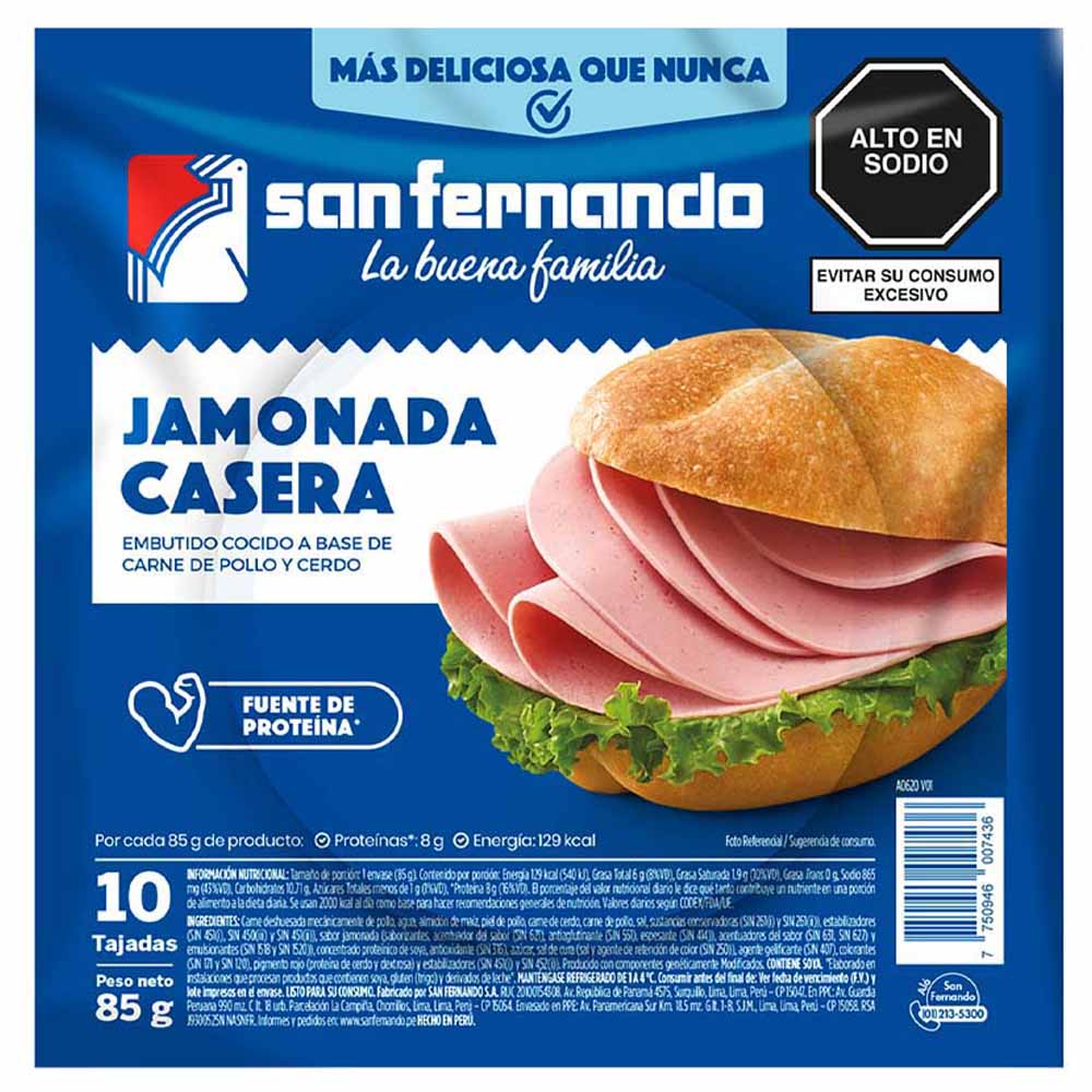 Jamonada Casera SAN FERNANDO Paquete 85g