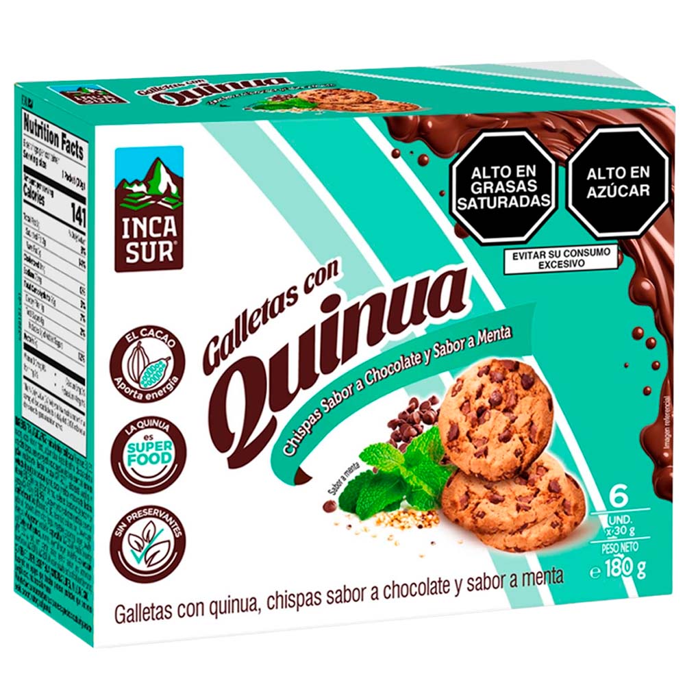 Galletas INCASUR Chocolate & Menta Caja 6un