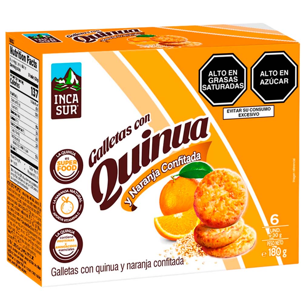 Galletas INCASUR Naranja Confitada Caja 6un