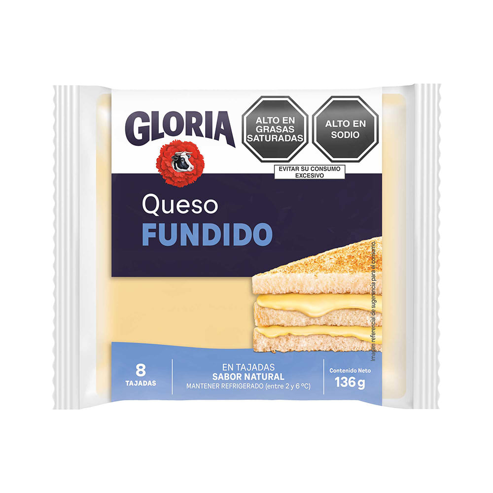 Queso Fundido Natural GLORIA Paquete 136g