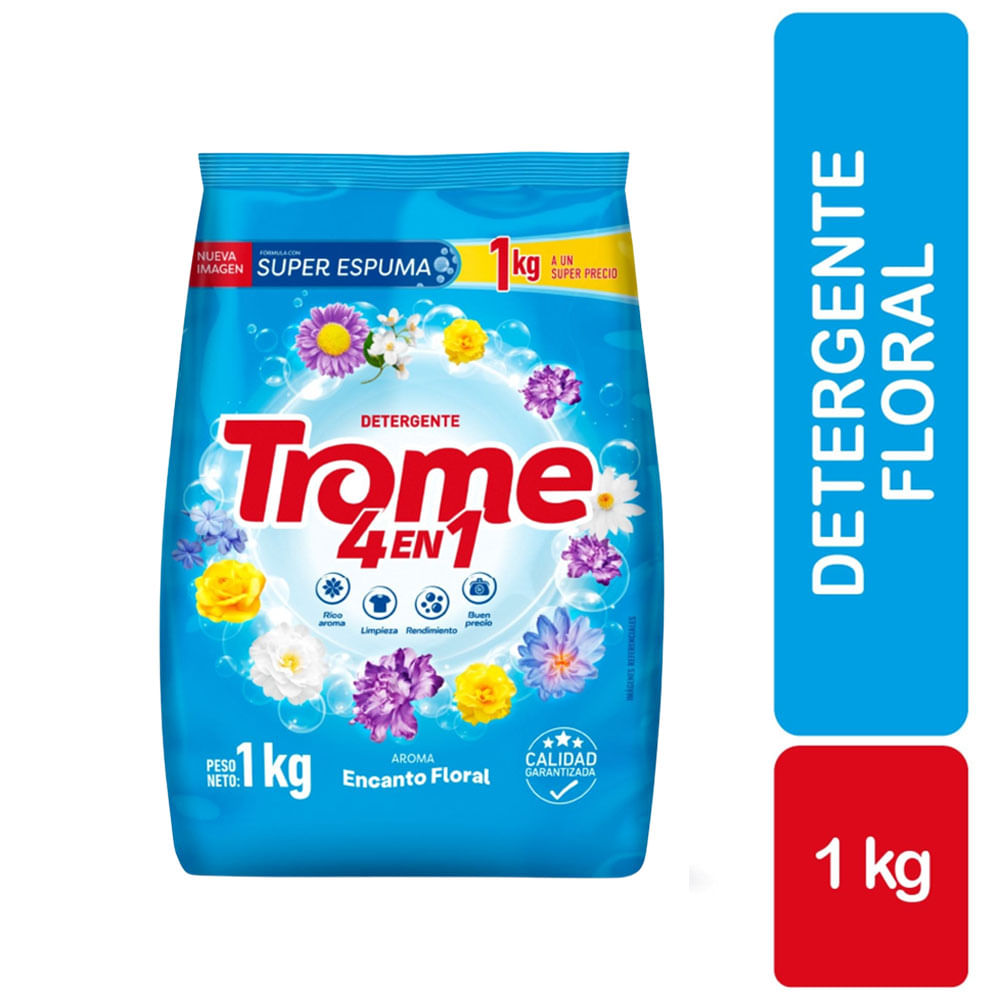 Detergente en Polvo TROME Encanto Floral Bolsa 140g