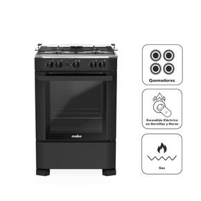 Mabe 4 Hornillas Gas Negro CMP6040FN0