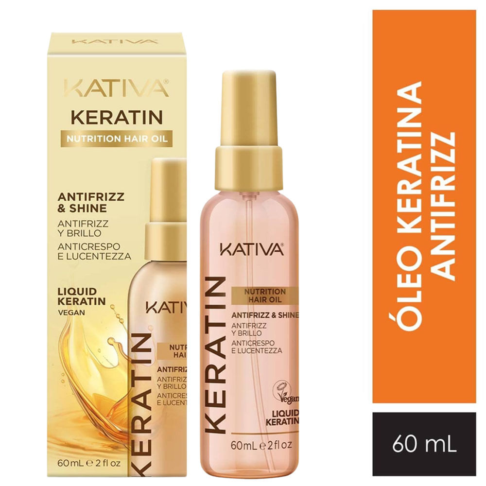 Óleo de Coco KATIVA Keratina Frasco 60ml