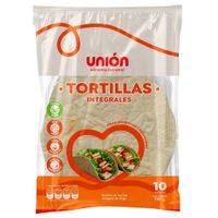 Tortillas Integrales UNIÓN Producto Vegano Bolsa 10un