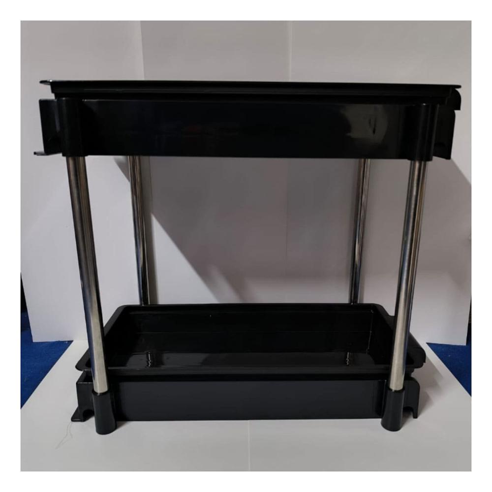 Complemento Negro 2 Niveles con 2 Cajones Deslizables para Organizar Objetos Y+Regalo Sticker