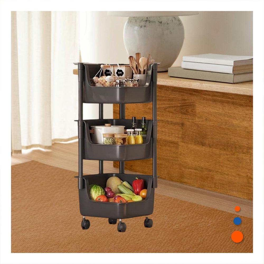 Mueble Esquinero De 4 Niveles con Ruedas Blanco Uso Versatil Y+Post It