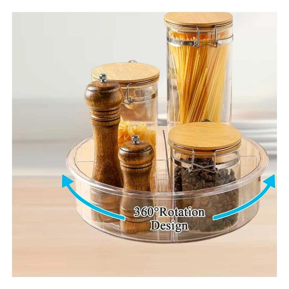 Base Circular de Cocina Giratoria 360 Grados con 4 Compartimientos Y+Post It