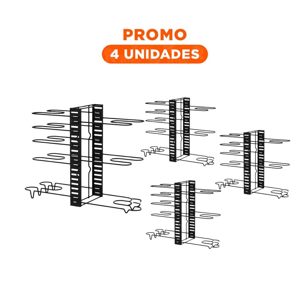 Pack4 Base Multifuncional Negra para Cocina Tapas y Ollas Y+Regalo Sticker