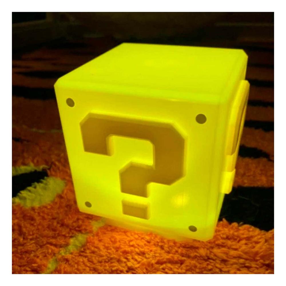 Luminaria Led Cubo Amarillo con Sonido para Espacios Gamer de Videojuego Y+Post It
