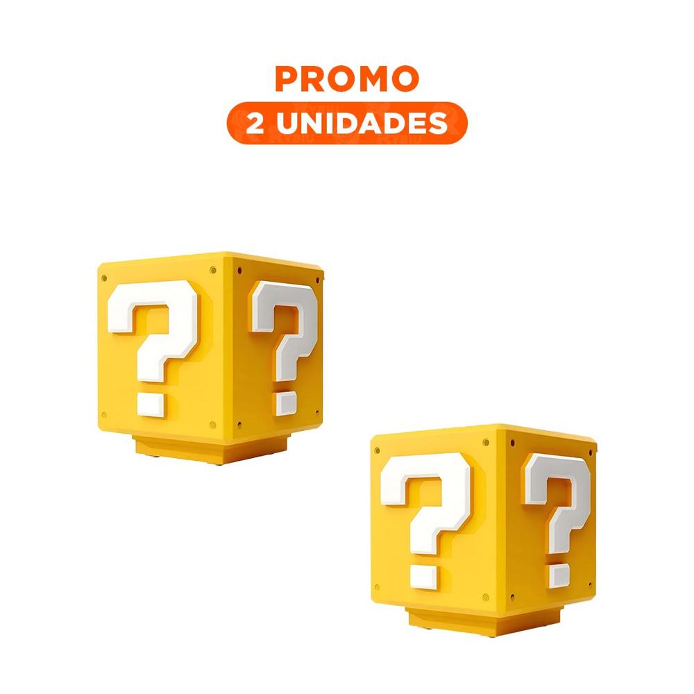 Pack2 Lampara Led Cubo Amarillo con Sonido Ambiental Inspirado en Personaje de Videojuego