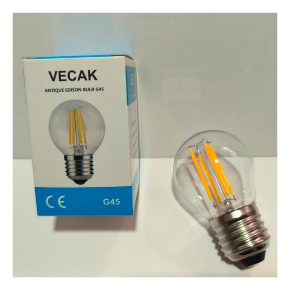 Foco LED 4W Transparente Luz Blanca Para Casa Hogar Decoracion Festiva Y+Papel Regalo