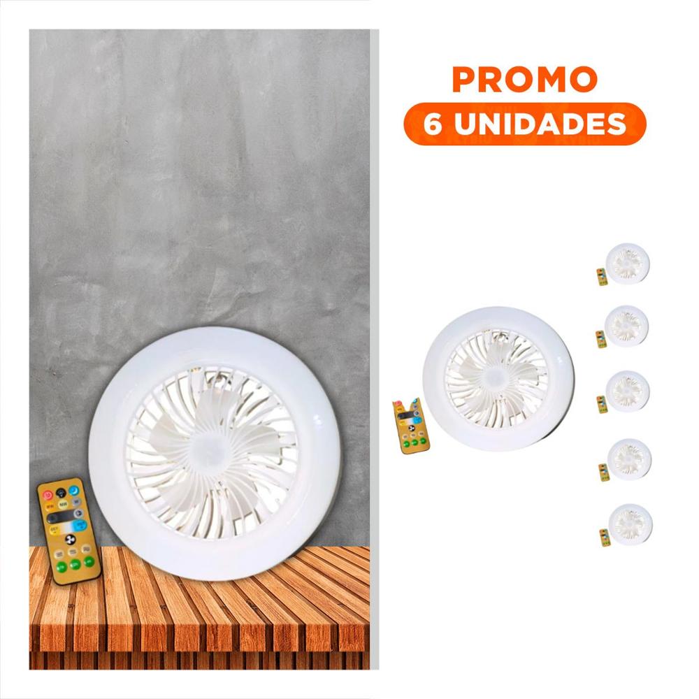 Pack6 Bombilla Moderna Led 30 W E27 E26 Con Control Remoto Blanco Para Dormitorio