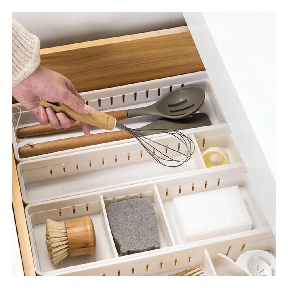 Organizador Ajustable con Divisiones Blancas 34.6x12x5cm Perfecto para Guardar Y+Papel Regalo