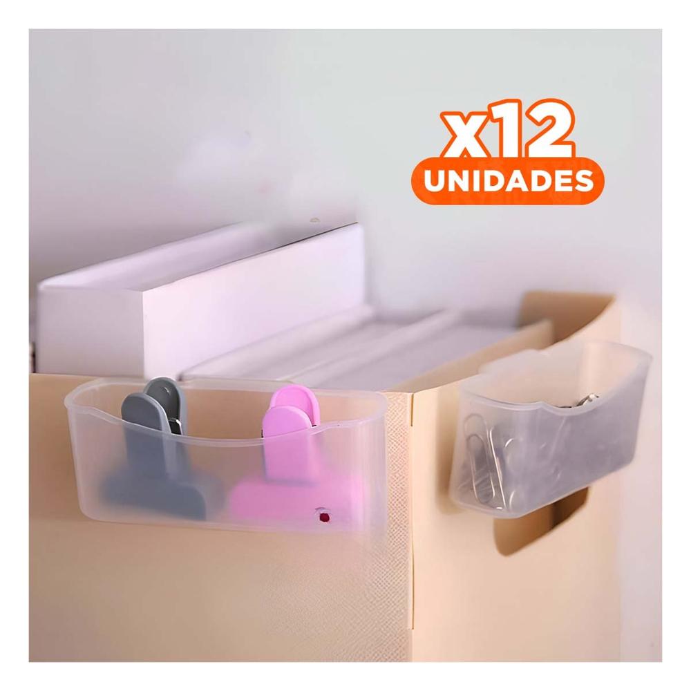 Pack12 Organizador Visual Transparente de Almacenamiento Set de 4 Y+Papel Regalo
