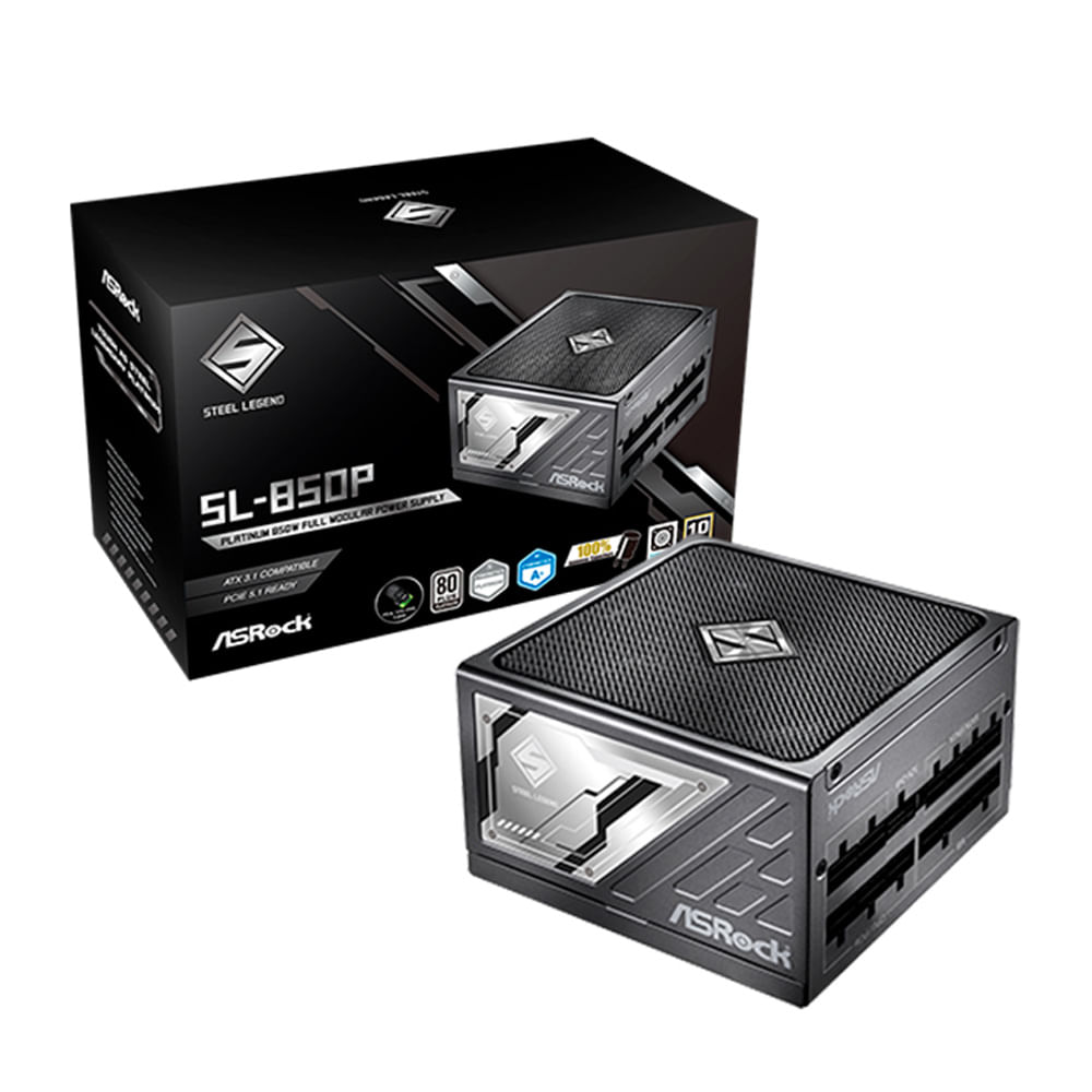 Fuente de alimentación ASRock Steel Legend SL-850P 850 W 80 PLUS Platinum full modular ATX 3.1