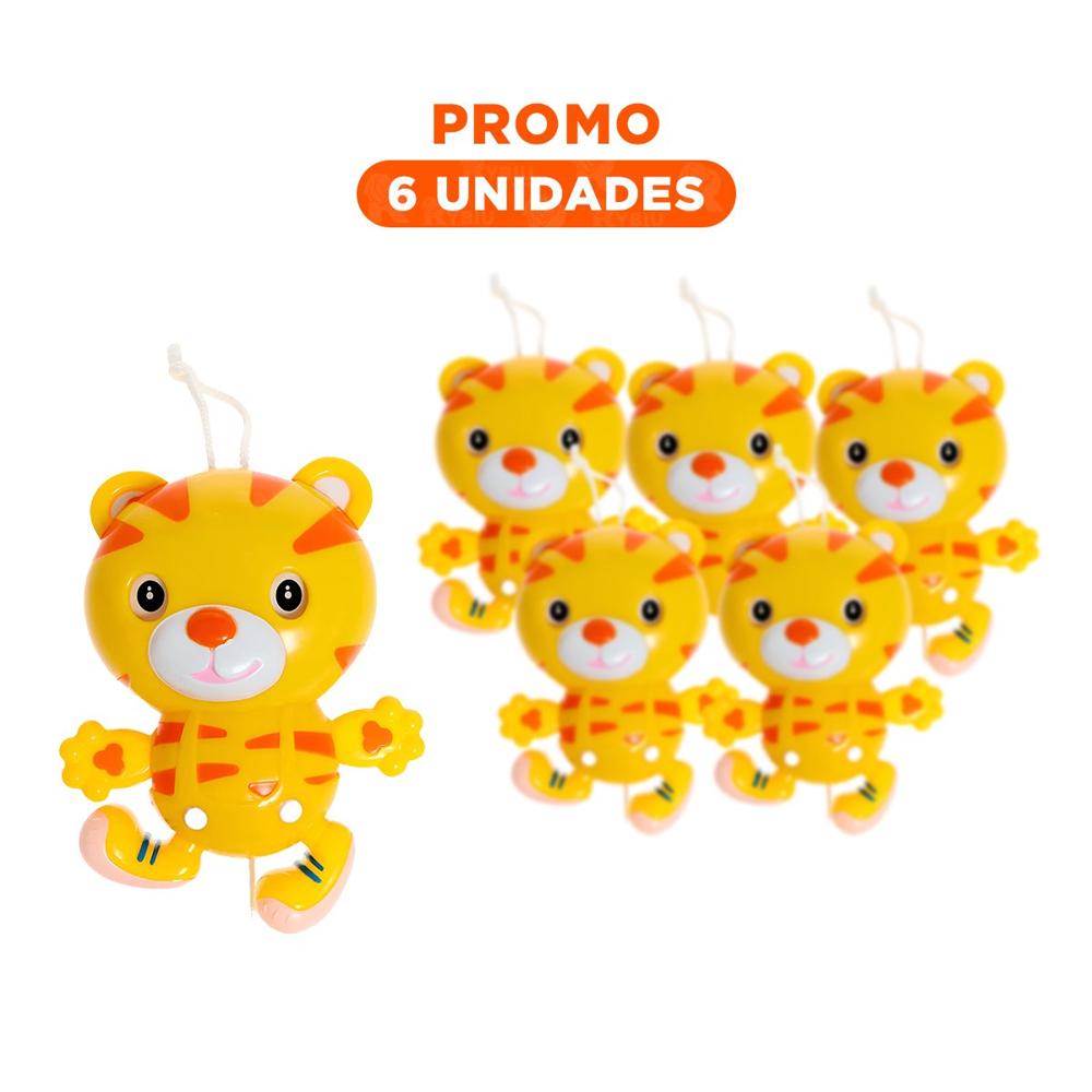 Pack6 Figura Decorativa Infantil Musical amarillo con Tigre para la Cuna