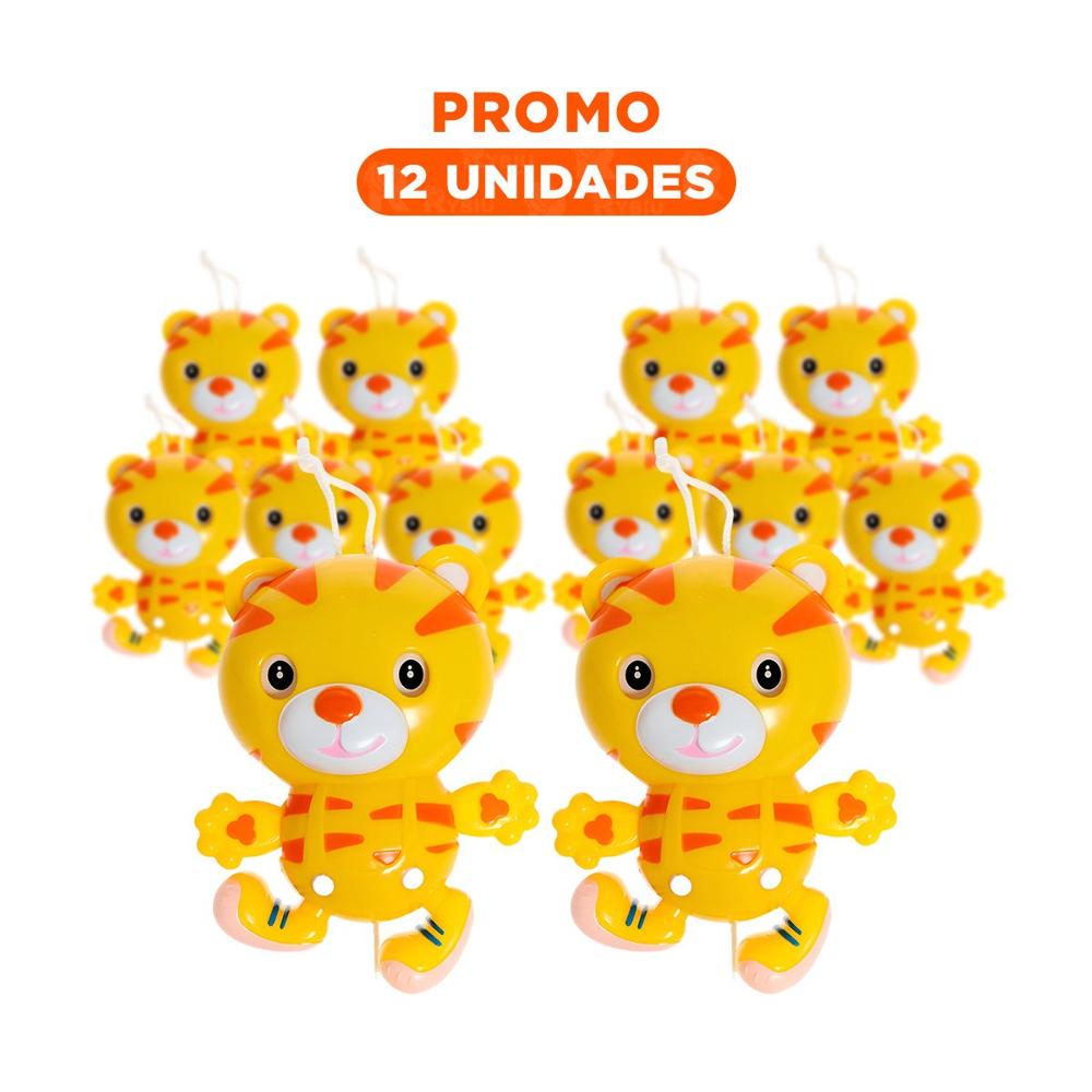 Pack12 Recurso Infantil Musical amarillo con Tigre para Uso Cotidiano Y+Regalo Sticker