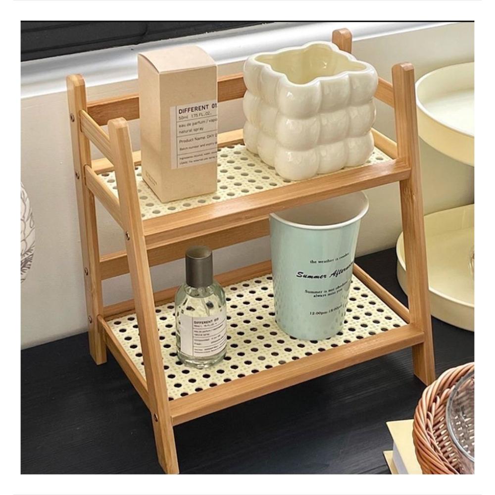 Soporte de Bambu 2 Niveles Beige Repisa Organizador Cocina Y+Post It